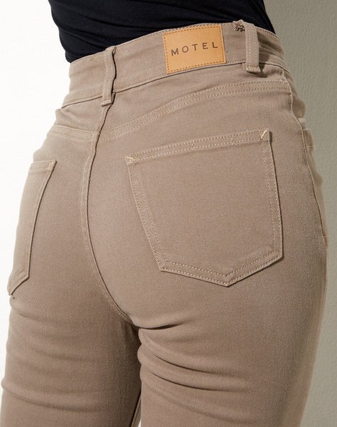 Image of Seam Split Jeans in Burnt Olive