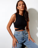 Image of Seowon Crop Top in Black