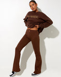 Image of Sekar Flare Trouser in Cocoa