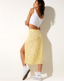 Image of Seko Midi Skirt in Wild Flower Lemon Drop