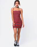 Selah Bodycon Dress in Sunset Stripe Horizontal