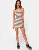 Selah Bodycon Dress in Classic Stripe Horizontal