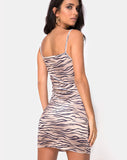 Selah Bodycon Dress in Velvet Golden Tiger