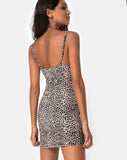 Selah Bodycon Dress in Rar Leopard Brown