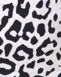 Selest Bodycon Dress in Mono Animal Grey and White
