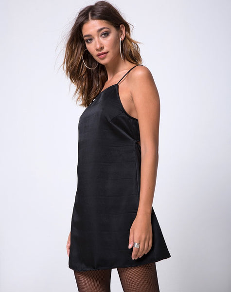 Sello Slip Dress in Black