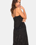 Image of Senia Dress in Satin Rose Black