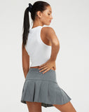 image of Senona Mini Skirt in Pinstripe Grey