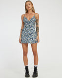 image of Senora Mini Dress in Floral Field Navy