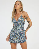 image of Senora Mini Dress in Floral Field Navy