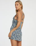 image of Senora Mini Dress in Floral Field Navy