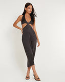 image of Shalini Midi Dress in Satin Black