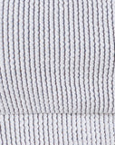 Shani Bikini Top in Crinkle Rib White