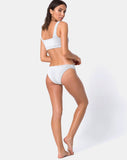 Shani Bikini Bottom in Crinkle Rib White