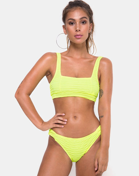 Farida Bikini Bottom in Neon Lime