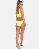 Shani Bikini Top in 80's Crinkle Sour Lime