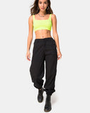 Shani Crop Top in Neon Yellow