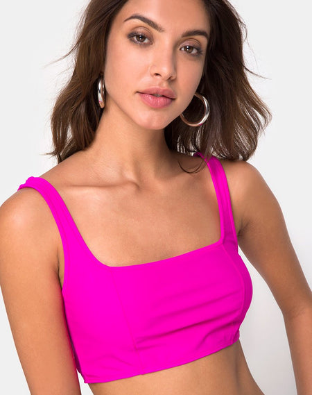 Shani Crop Top in Neon Yellow