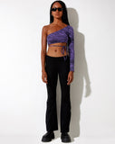 Shanin Long Sleeve Top in Desert Terrain Purple