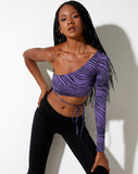 Shanin Long Sleeve Top in Desert Terrain Purple