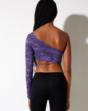 Shanin Long Sleeve Top in Desert Terrain Purple