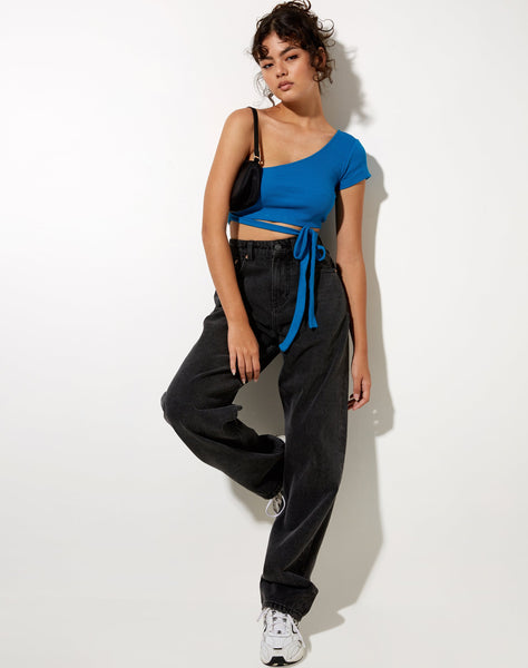 Image of Shanon Crop Top in Rib Aqua