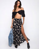 Shayk Maxi Skirt in Grunge Daisy Floral