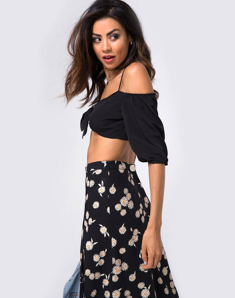 Shayk Maxi Skirt in Grunge Daisy Floral