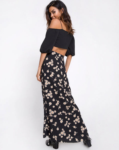 Shayk Maxi Skirt in Grunge Daisy Floral