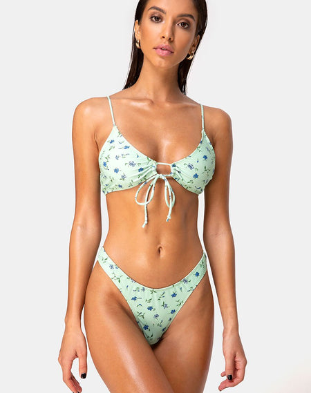 Valda Bikini Bottom in Matte Khaki