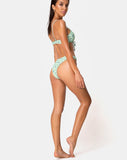 Makida Bikini Bottom in Ditsy Petal Pastel Lime