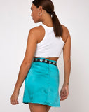 Shenka Mini Skirt in Satin Bright Azure