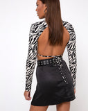 Image of Shenka Mini Skirt in Satin Black