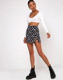 Sheny Mini Skirt in 90's Daisy Black and White