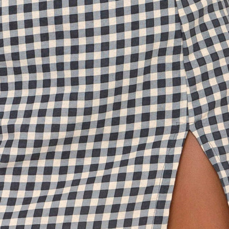 Sheny Mini Skirt in Gingham Cream