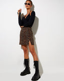 Sheny Mini Skirt in Dark Boa Brown