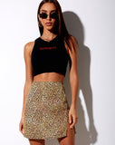 Sheny Mini Skirt in Mini Tiger Brown