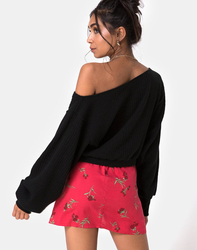 Sheny Mini Skirt in Rouge Rose Pink