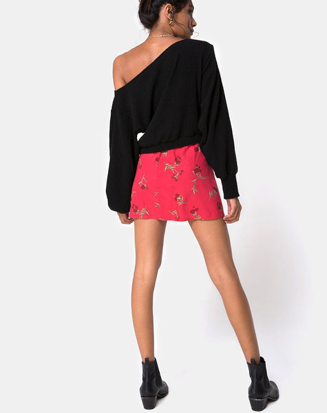 Sheny Mini Skirt in Rouge Rose Pink