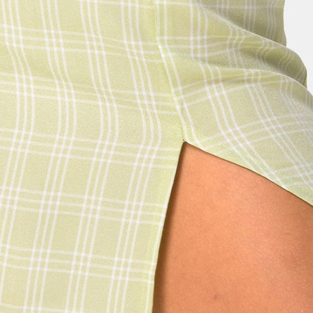 Sheny Mini Skirt in Sage Check