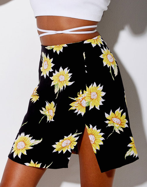 Sheny Mini Skirt in Sunny Days Black