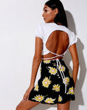 Sheny Mini Skirt in Sunny Days Black