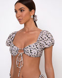 Sherla Bikini Top in Delightful Daisy