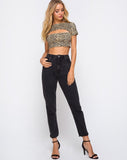 Shim Cutout Crop Top in Rar Leopard