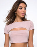 Shim Cutout Top in Nude