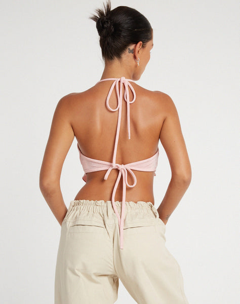 image of Shima Top in Crepe Baby Pink