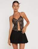 image of Shimala Butterfly Top in Lace Black