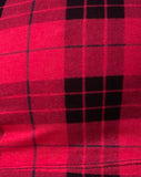 Shimla Crop Top in Winter Plaid Red / Black