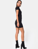 Shimmie Bodycon Dress in Black