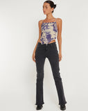 image of Shindu Mesh Vest Top in Collage Floral Shadow Purple